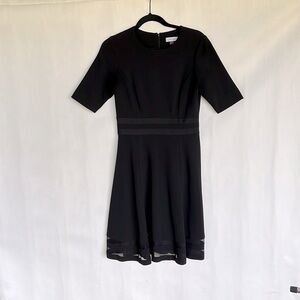 Calvin Klein size 4 black short sleeve dress